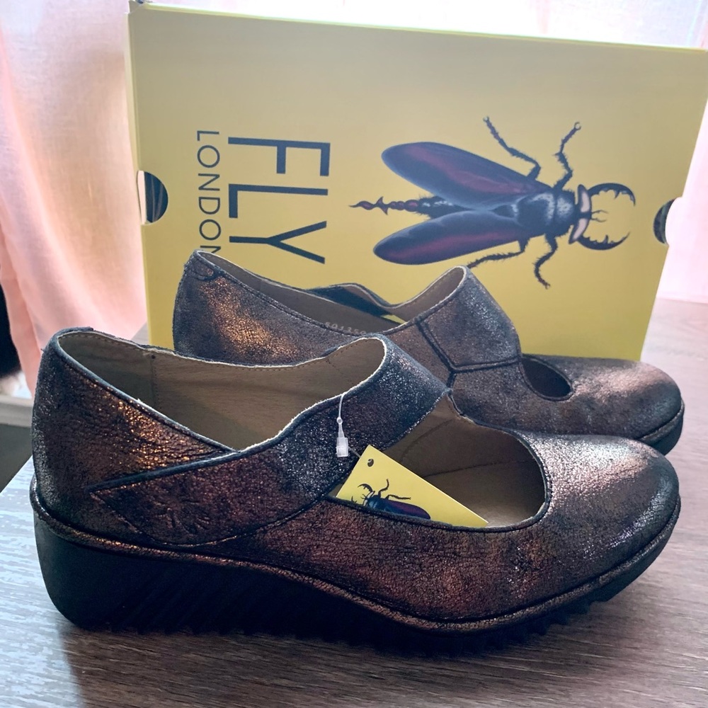 Fly London Women’s Metallic Brown Shoes